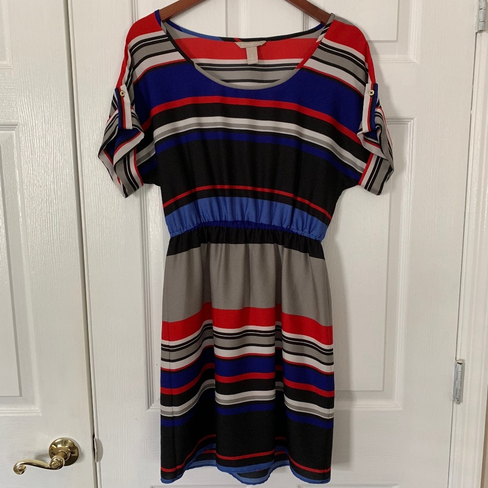BANANA REPUBLIC Striped Blouson Dress